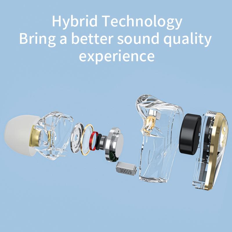 Hybrid Bluetooth 5.2 True Wireless Tws Earphones - Kz Sk10 - White