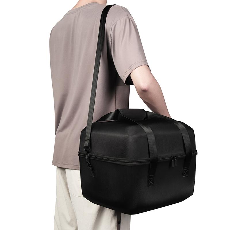 Shockproof Portable Carrying Case - Compact Design - Black + Orange