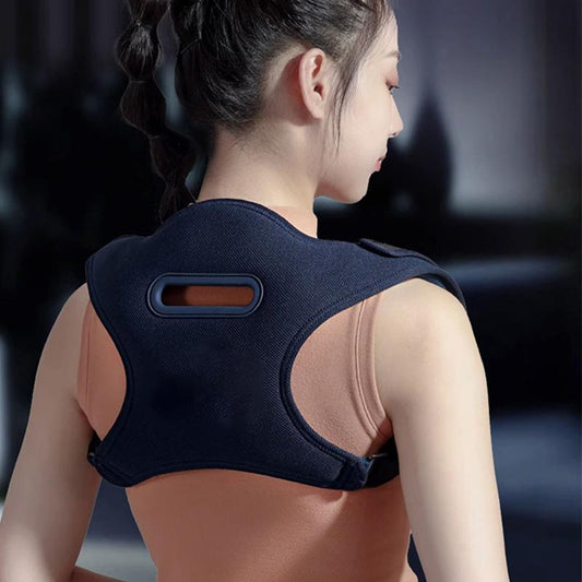 Electric Shoulder Neck Massage Belt Back Correction Belt Navy Blue