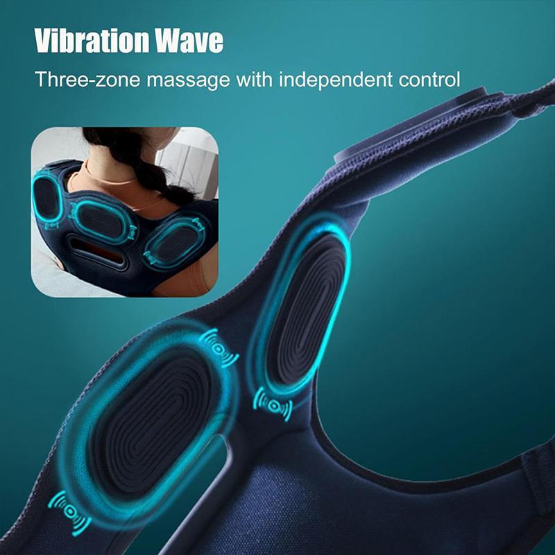 Electric Shoulder Neck Massage Belt Back Correction Belt Navy Blue