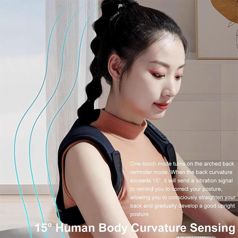 Electric Shoulder Neck Massage Belt Back Correction Belt Navy Blue