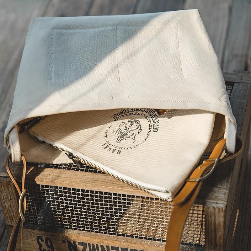 Retro Print Crossbody Bag White