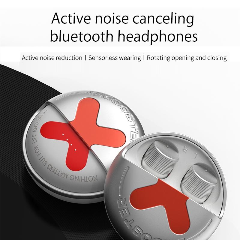 Wireless Noise-cancelling Earbuds with App Control - White