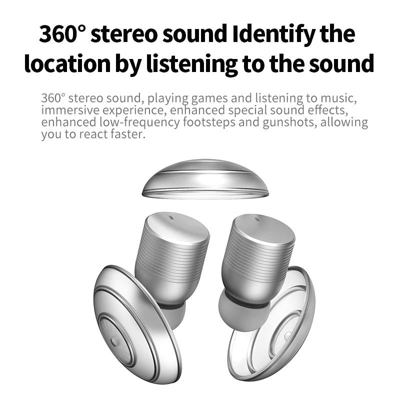 Wireless Noise-cancelling Earbuds with App Control - White