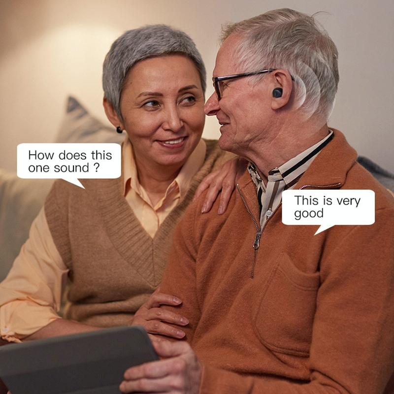 Bluetooth Dual Host Hearing Aid Lcd Display Elderly Sound Amplifier