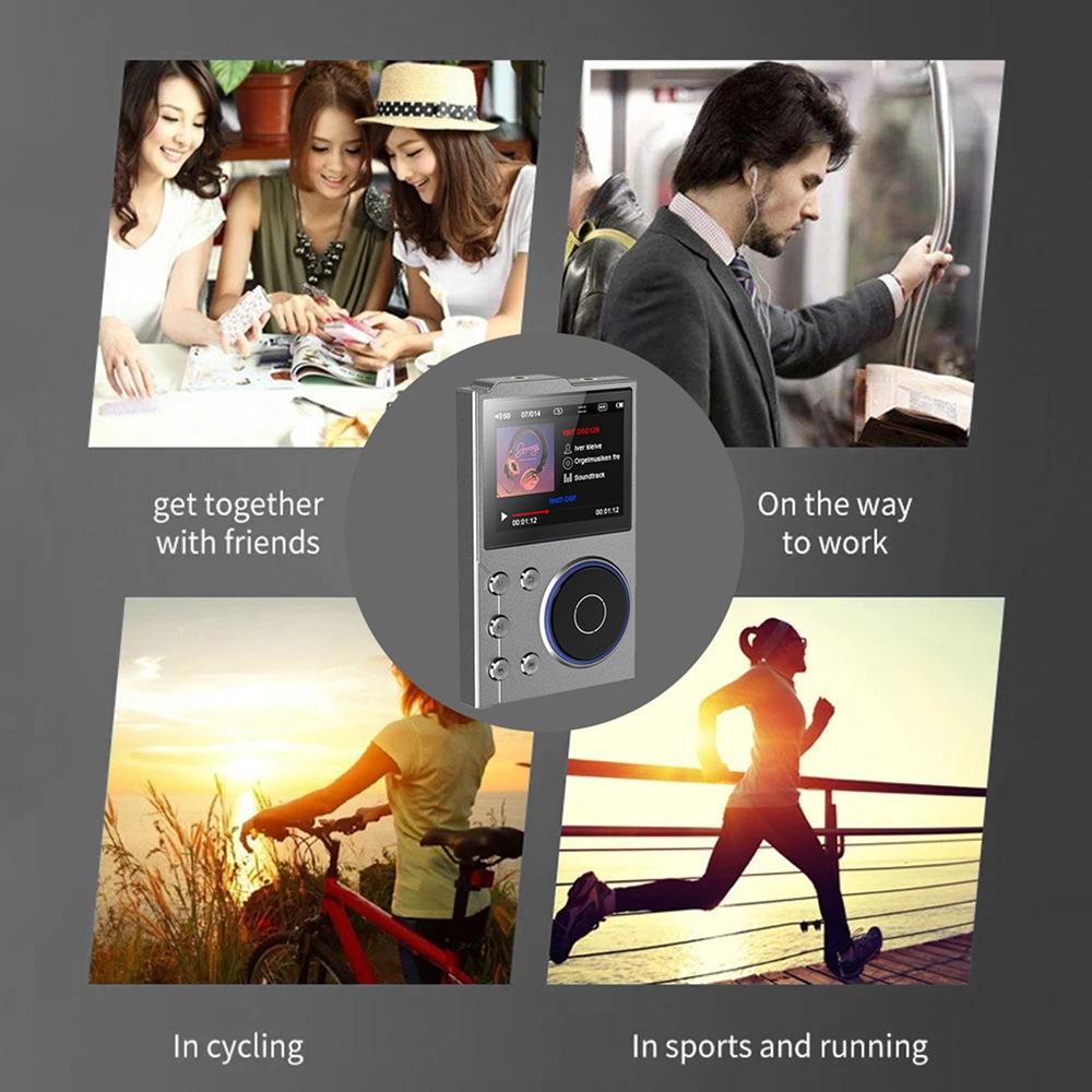 2.4 Inch Hifi Bluetooth Music Player Dsd256 Mastering Sound Quality 16Gb+16Gb Memory - Gray - 16Gb+8Gb