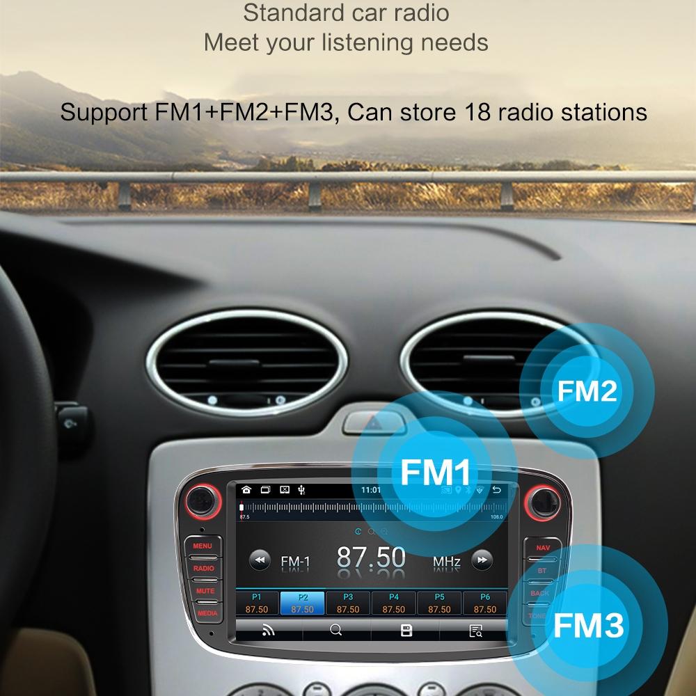 7 Inch Android Navigation Radio For Ford Focus - Bluetooth Rds 1 + 32G - Black 2 + 32G