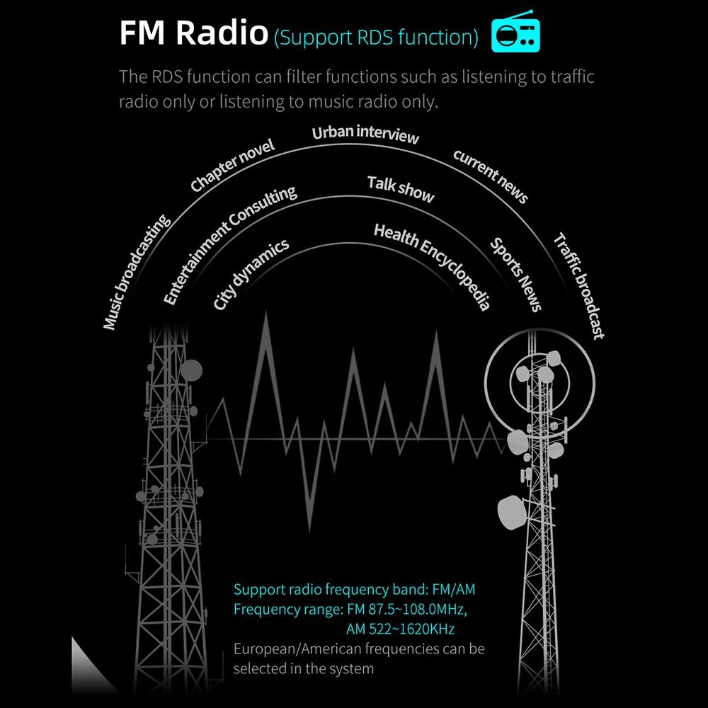 7 Inch Car Mp5 Player With Dab Function & Carplay / Android Auto For Opel - 1Gb + 16Gb - 2Gb + 32Gb Black