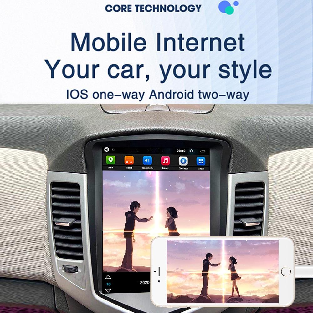 9.7 Inch Navigation For Chevy Cruze - Standard + 8 Cam - 1 + 16G