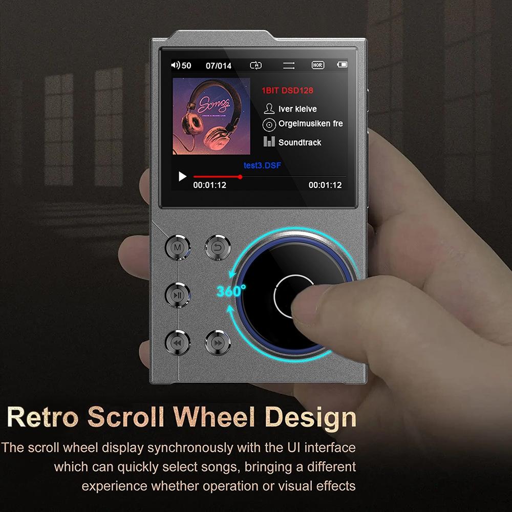 2.4 Inch Hifi Bluetooth Music Player Dsd256 Mastering Sound Quality 16Gb+16Gb Memory - Gray - 16Gb+32Gb