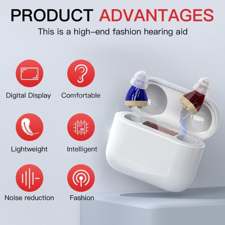 Digital Hearing Aid With Display & Charging - Skin Colour