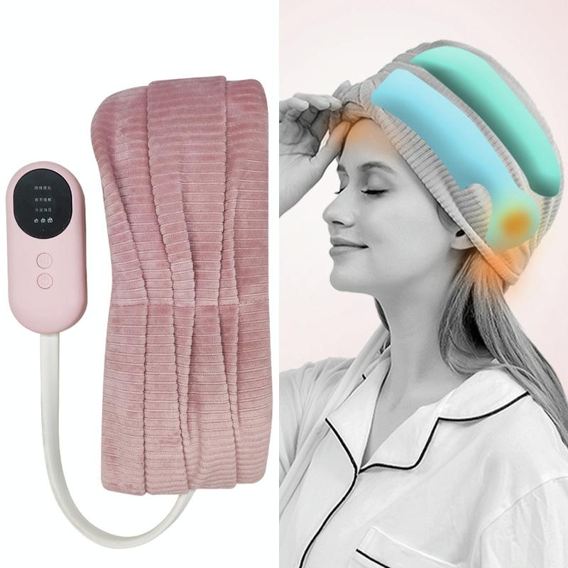 Air Wave Head Massager With Heating & Airbag Compression - Grey