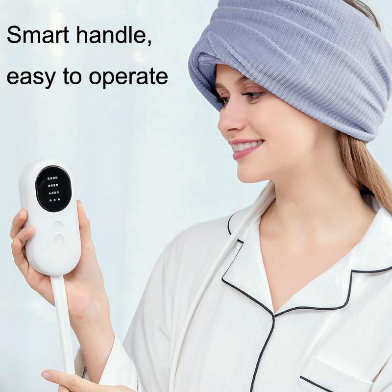 Air Wave Head Massager With Heating & Airbag Compression - Grey