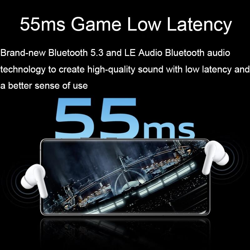 Wireless Smart Noise-cancelling Earphones for Sports - White