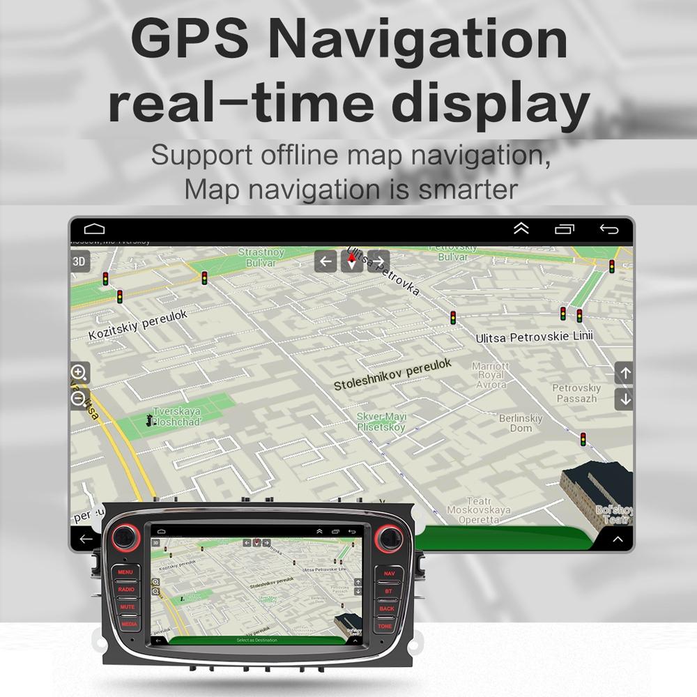 7 Inch Android Navigation Radio For Ford Focus - Bluetooth Rds 1 + 32G - Silver 1 + 32G
