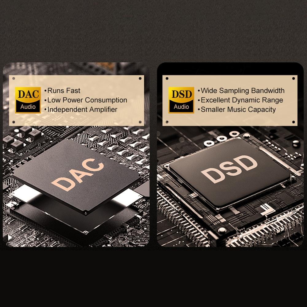2.4 Inch Hifi Bluetooth Music Player Dsd256 Mastering Sound Quality 16Gb+16Gb Memory - Black - 16Gb+8Gb