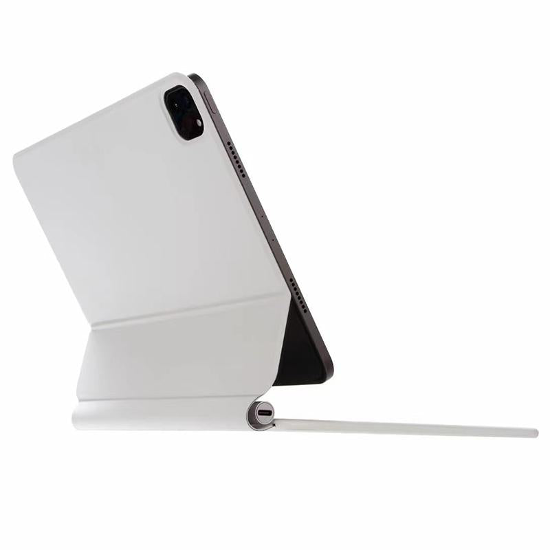 Bluetooth Keyboard Leather Case With Touch Pad - P11 - White