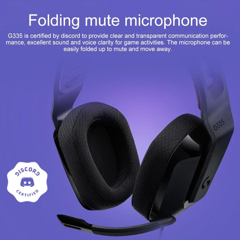 Foldable Wired Gaming Headset With Mic - Black