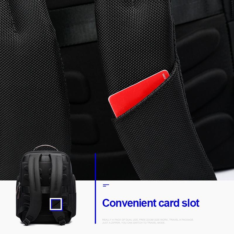Waterproof Anti-Theft Usb Shoulder Bag - Large Capacity - 28X19X42Cm - Black