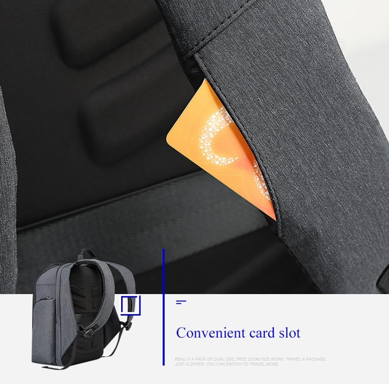 Waterproof Anti-Theft Usb Shoulder Bag - Large Capacity - Black
