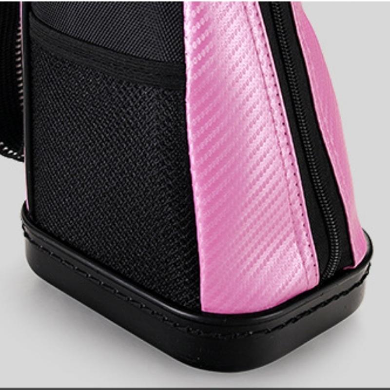 Lightweight Golf Shoulder Bag - Nylon Material - Black Orange