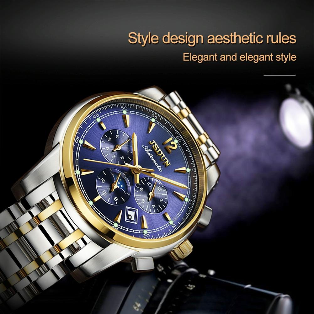 Waterproof Luminous Mechanical Watch for Men - 8750 - Silver White