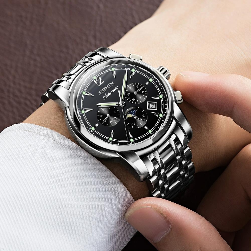 Waterproof Luminous Mechanical Watch for Men - 8750 - Silver White