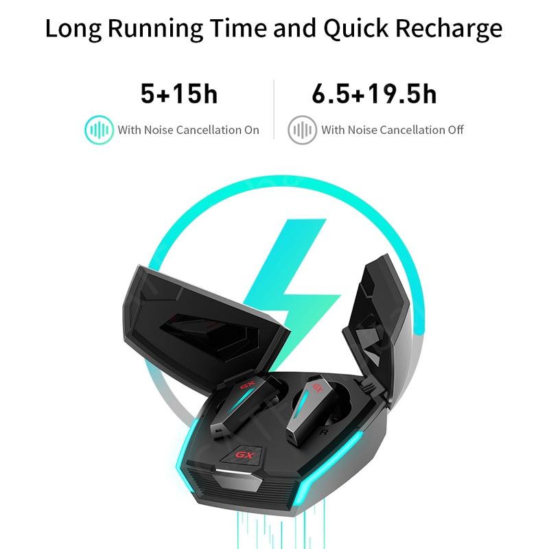 Wireless Waterproof Bluetooth Gaming Earbuds - Dustproof - Cosmic Gray