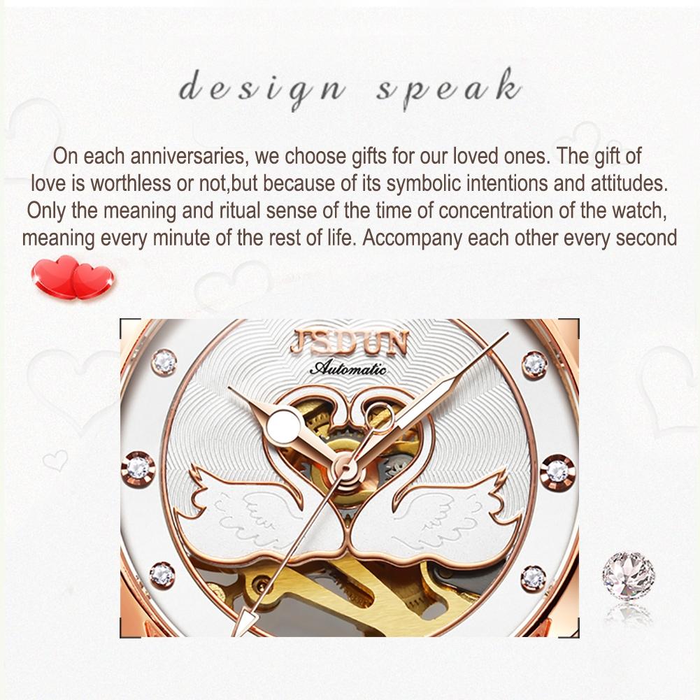 Stylish Waterproof Ceramic Mechanical Watch for Women with Diamond Accents - White