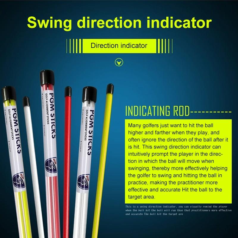 2-pack Golf Alignment Sticks for Accurate Ball Direction - Red Fiberglass - White No Package