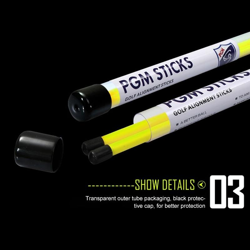 2-pack Golf Alignment Sticks for Accurate Ball Direction - Red Fiberglass - Yellow No Package