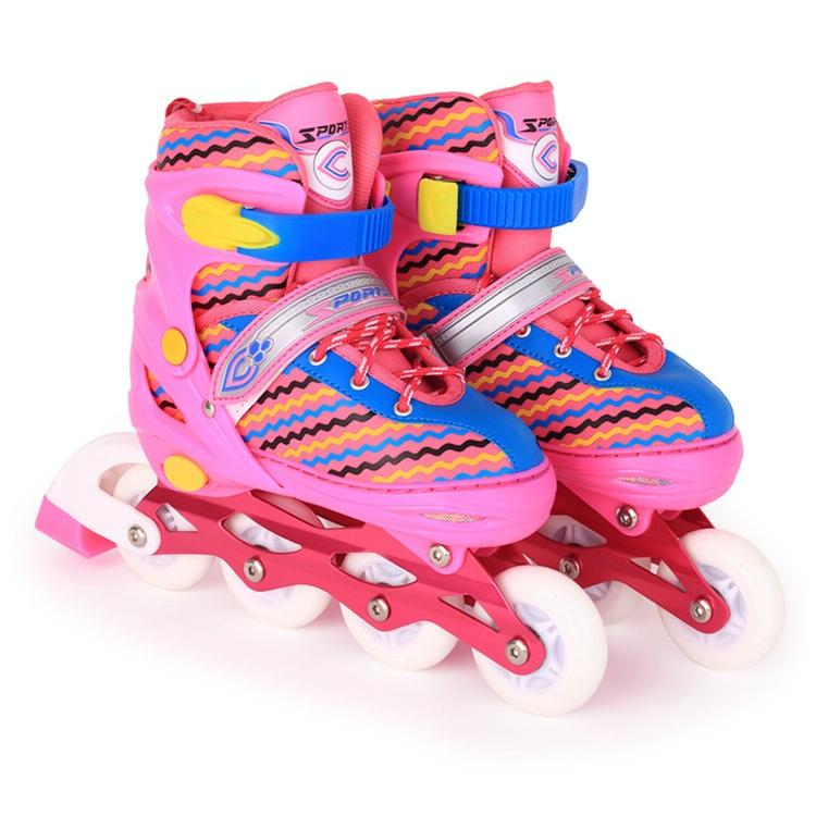 Full-flash Roller Skates for Kids - White Size l - Pink