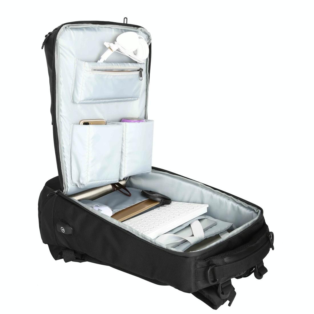 Small Waterproof Usb Outdoor Shoulder Backpack - Grey
