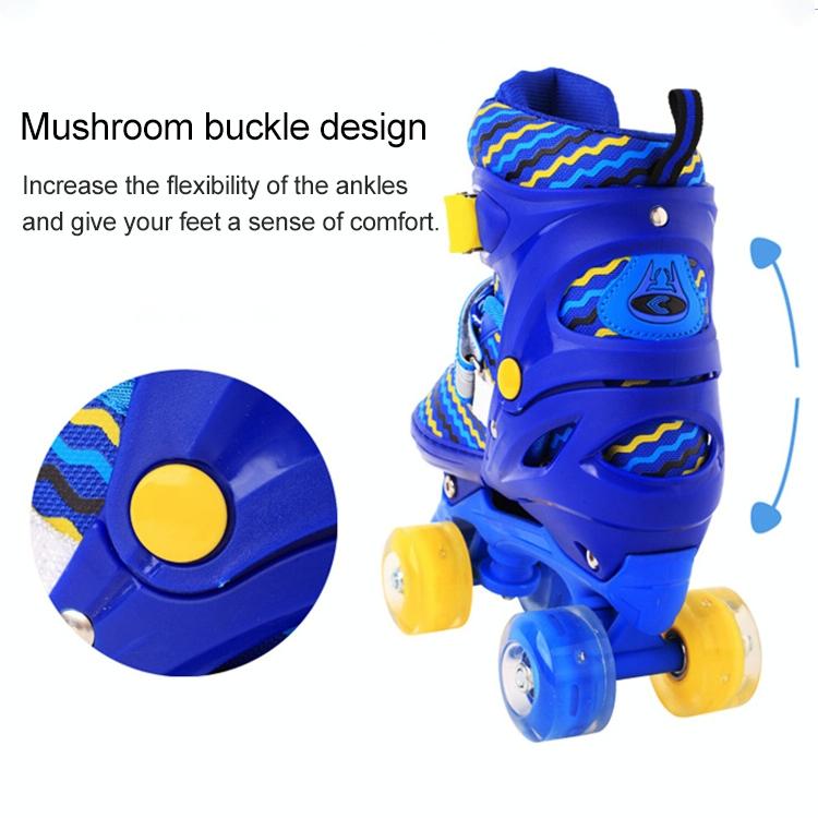 Full-flash Roller Skates for Kids - White Size l - Blue