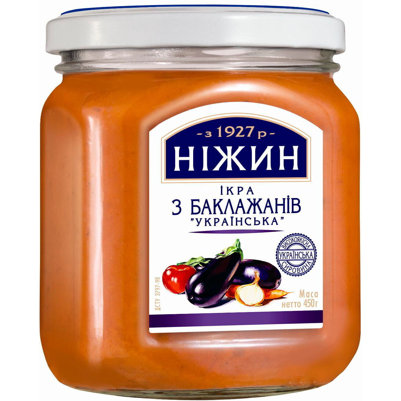 450g Ukrainian Roasted Eggplant Caviar Paste Spread Baklazhanovaya Ikra