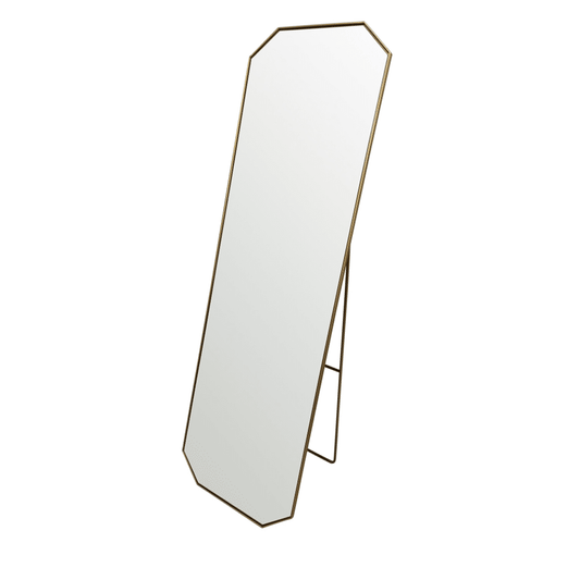 Contemporary Gold Cheval Floor Mirror w/ Stand 50x165cm