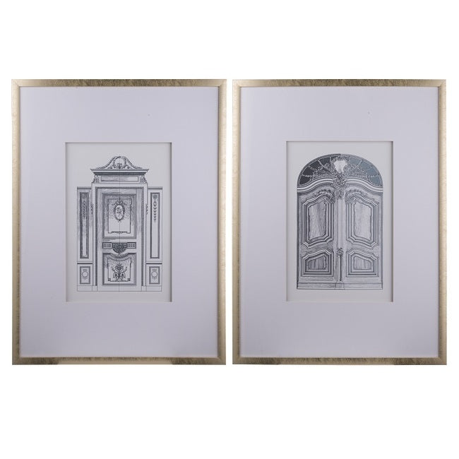 Ornate Doors Fake Pencil Wall Art 90cm
