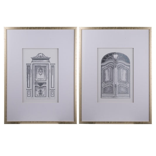 Ornate Doors Fake Pencil Wall Art 90cm