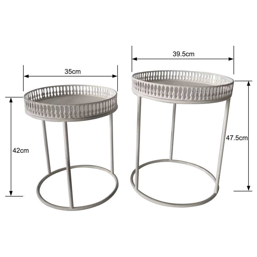 Set 2 Nested Martinique Side Tables 47cm