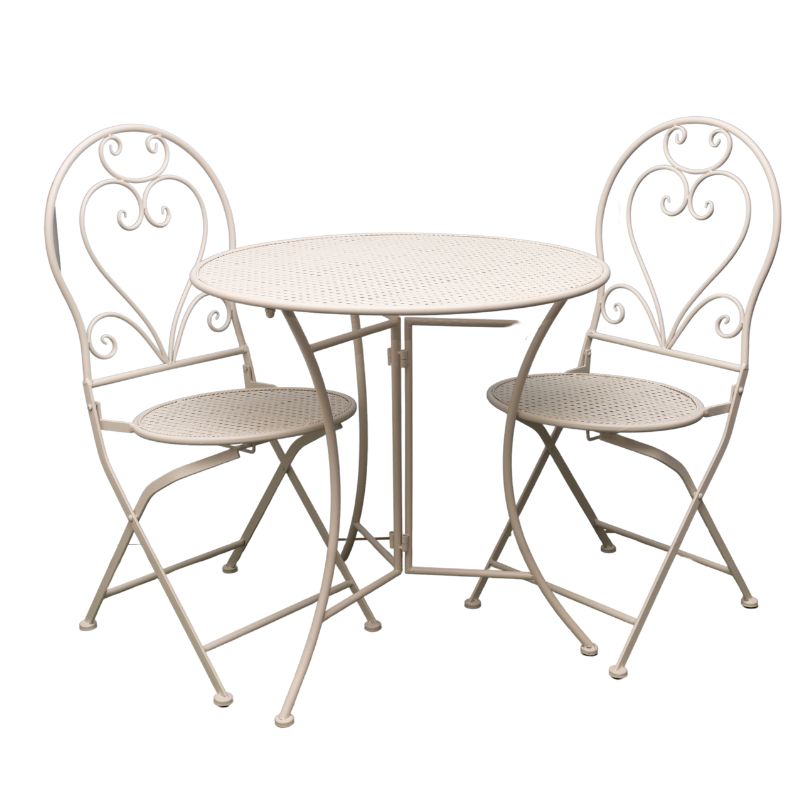 Bordeaux 3pc Setting Round Table + 2 Chairs