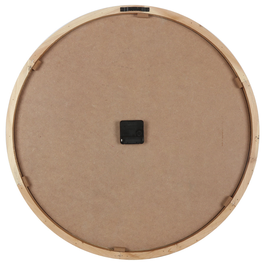 Contemporary Grey Timber Wall Clock 60cm