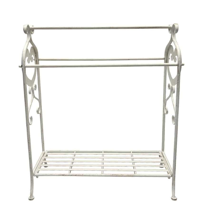 Large Fleur Towel Stand w Shelf 96cm