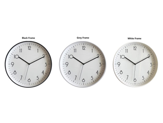 bulk 6 Modern Round Wall Clock 40cm