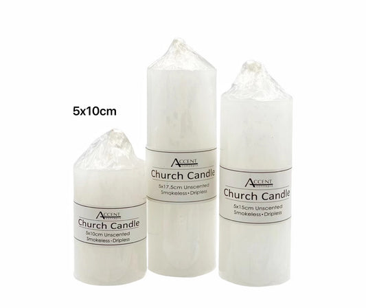bulk 36 Unscented White Church Candle 150G 10cm