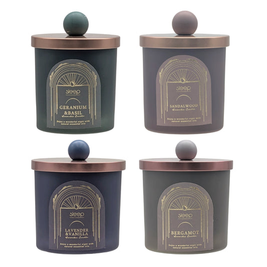 bulk 12 Arabian Nights Scented Glass Candle w Lid Assort 8x9cm