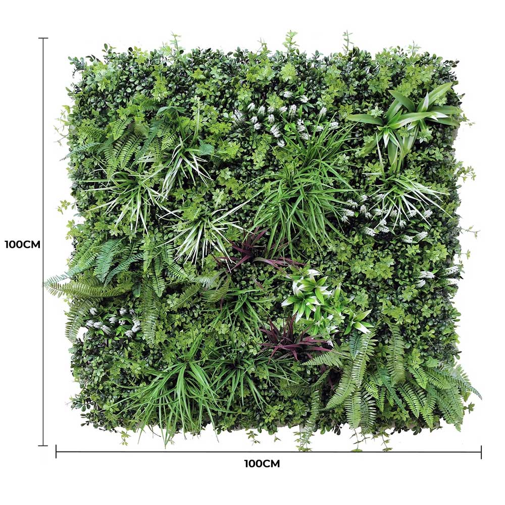 Luxury Vista Green Recycled Vertical Garden / Green Wall UV Resistant 100cm X 100cm