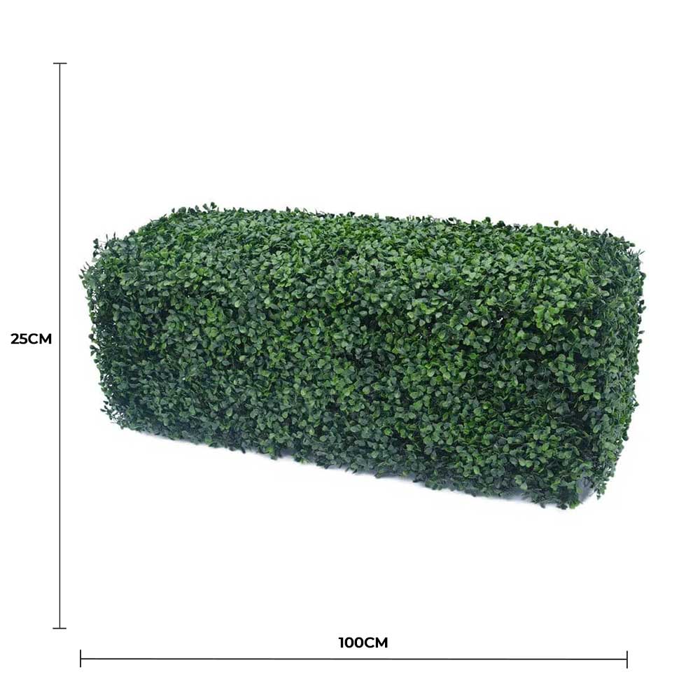 Portable Boxwood Hedge UV Resistant 25cm High 100cm Long