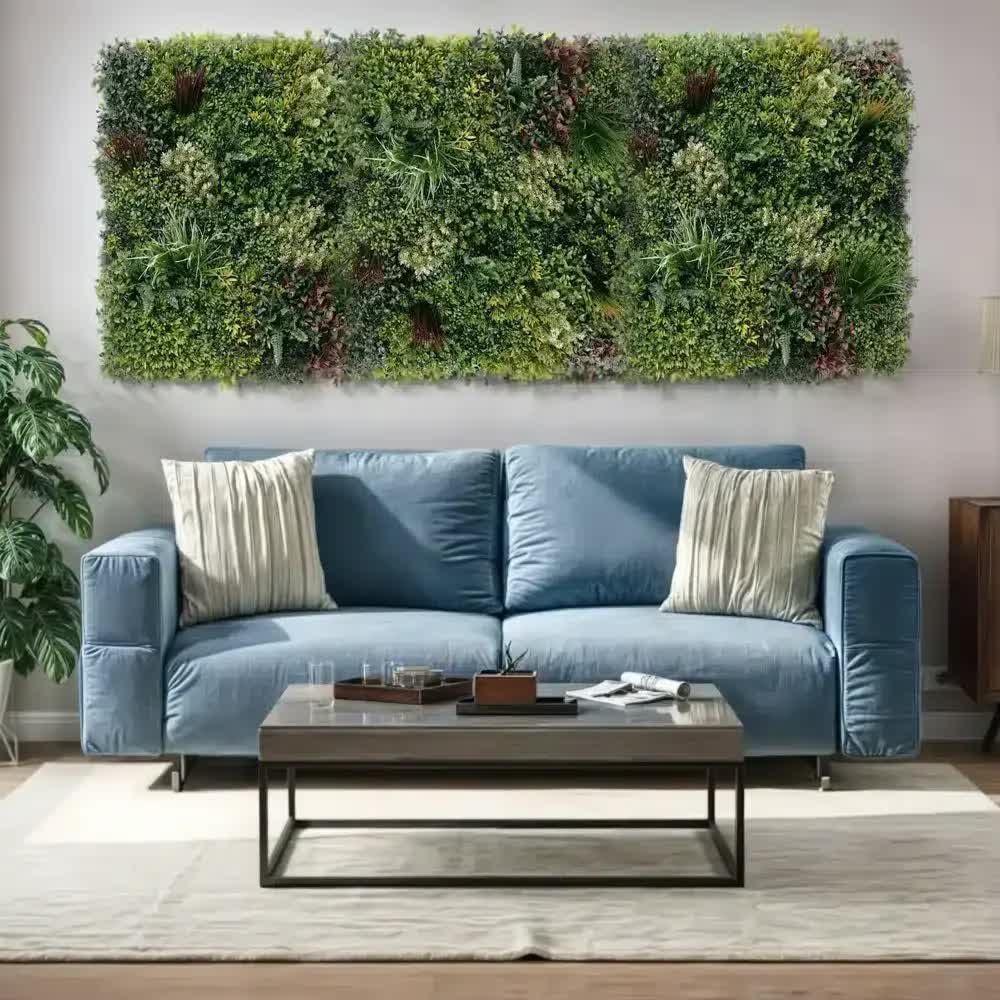 [Draft] Luxury Triptych Vertical Garden / Living Wall Set 3 of Pieces 1m x 1m (3 SQM Set) UV Resistant