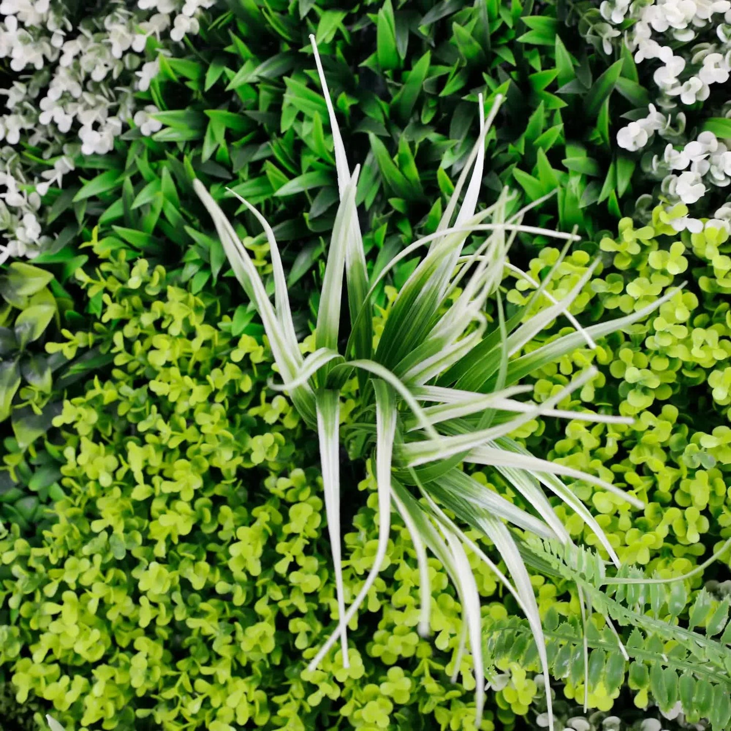 Forest Floor Artificial Vertical Garden / Green Wall Panel 1m x 1m UV Resistant