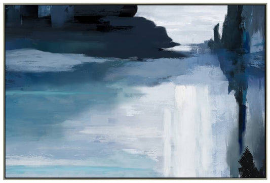 Baby Blue Framed Canvas 120x80cm